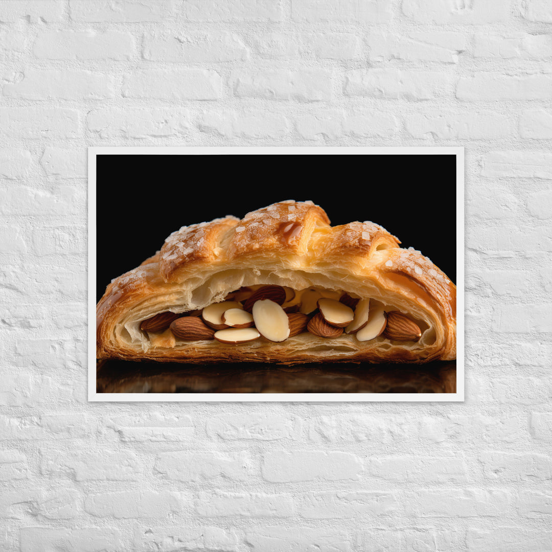 Almond Croissant Framed poster 🤤 from Yumify.AI