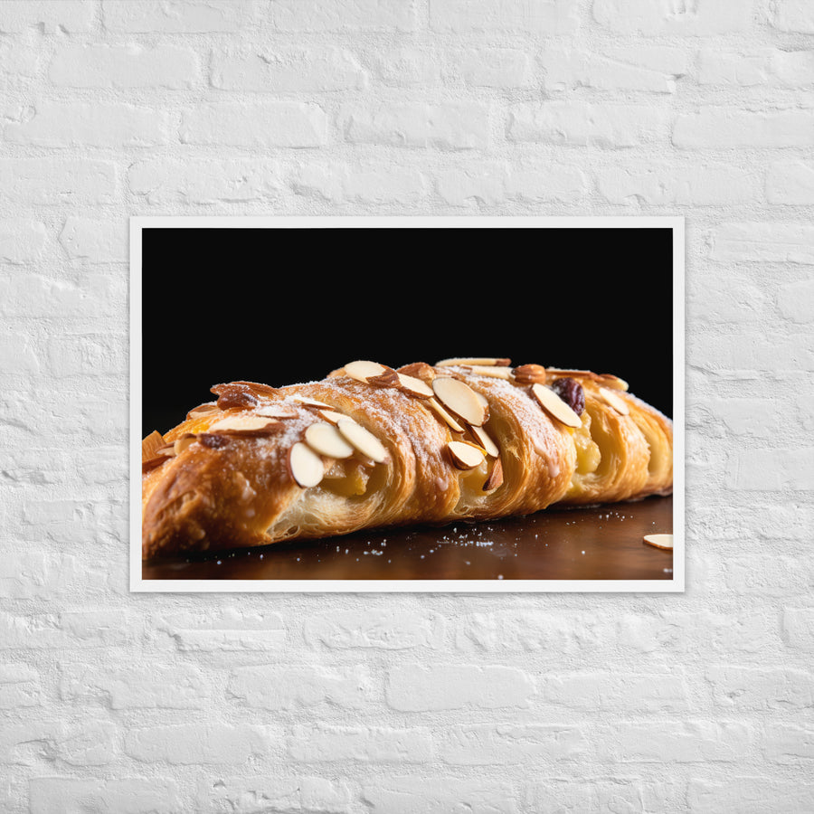 Almond Croissant Framed poster 🤤 from Yumify.AI