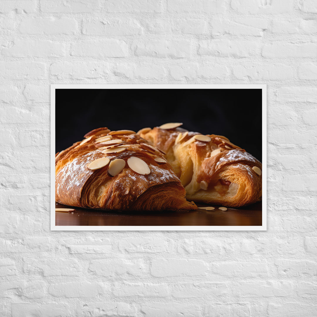 Almond Croissant Framed poster 🤤 from Yumify.AI