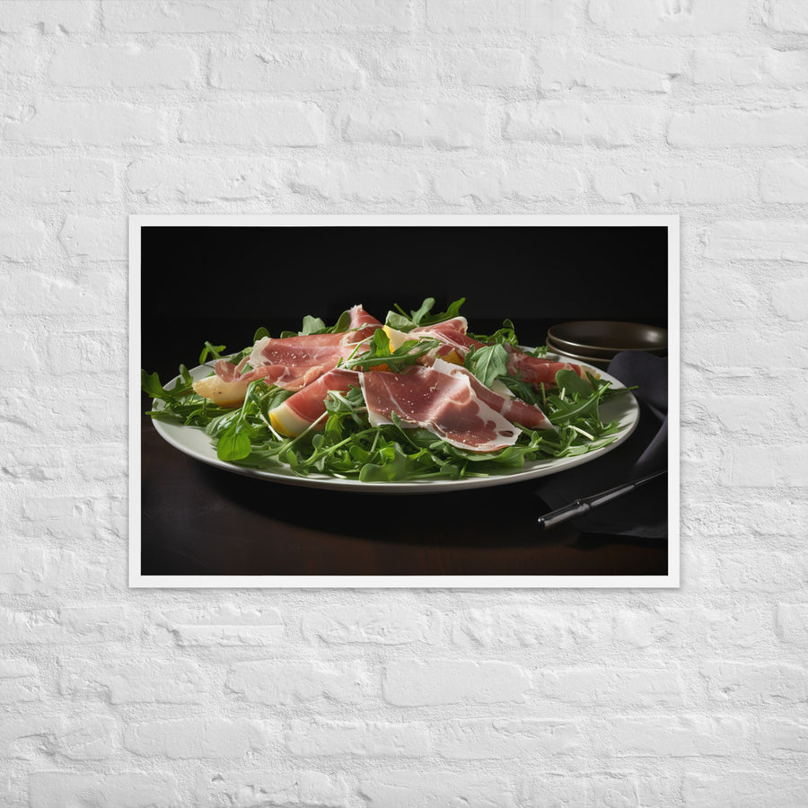 Parma Ham and Arugula Salad Framed poster 🤤 from Yumify.AI