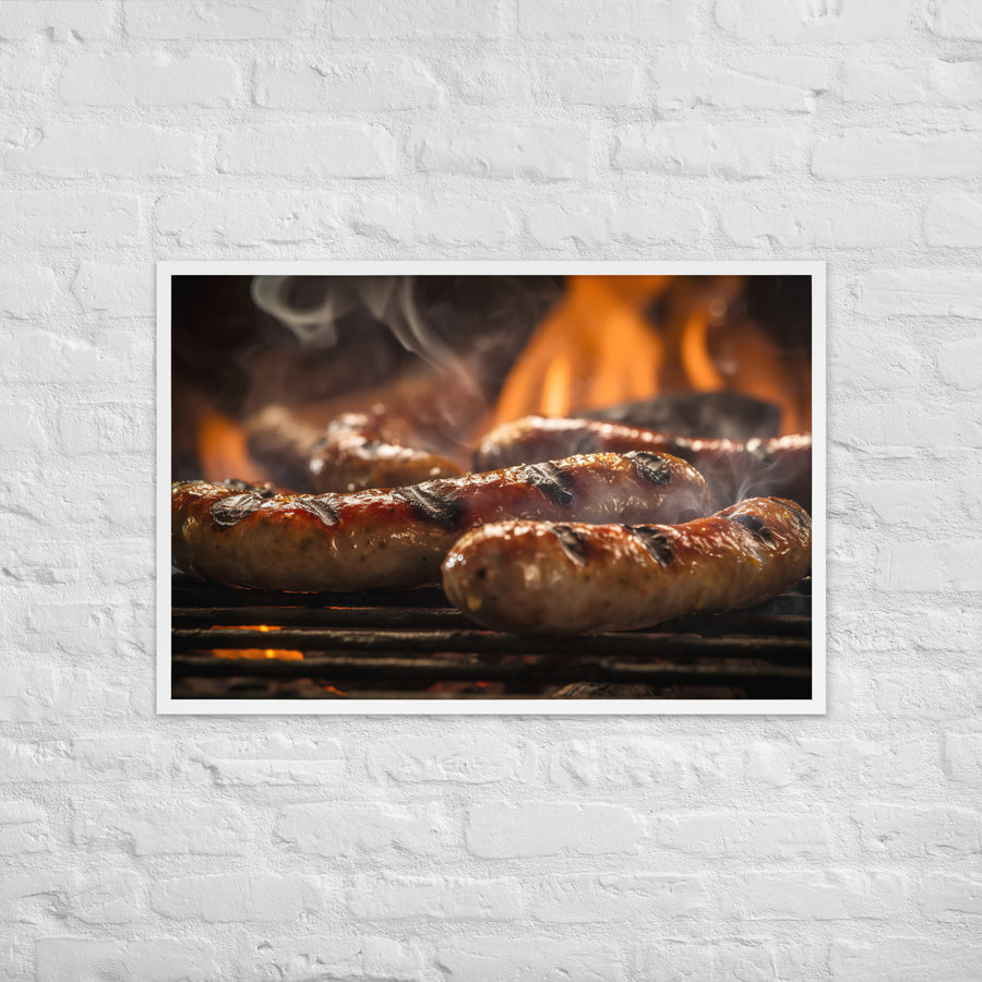 Sausage BBQ Framed poster 🤤 from Yumify.AI