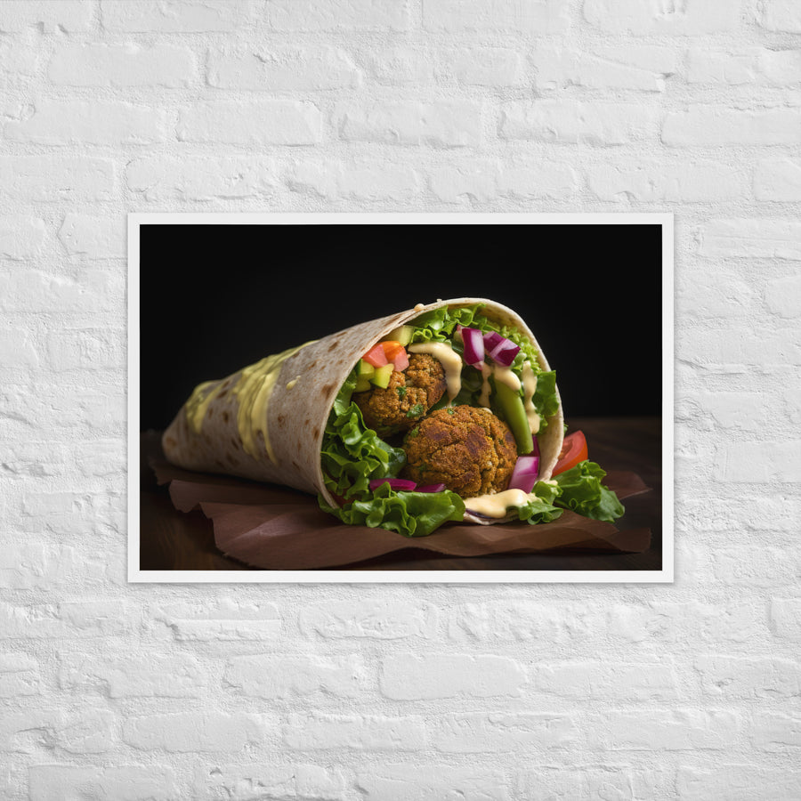 Spicy Falafel Wrap Framed poster 🤤 from Yumify.AI