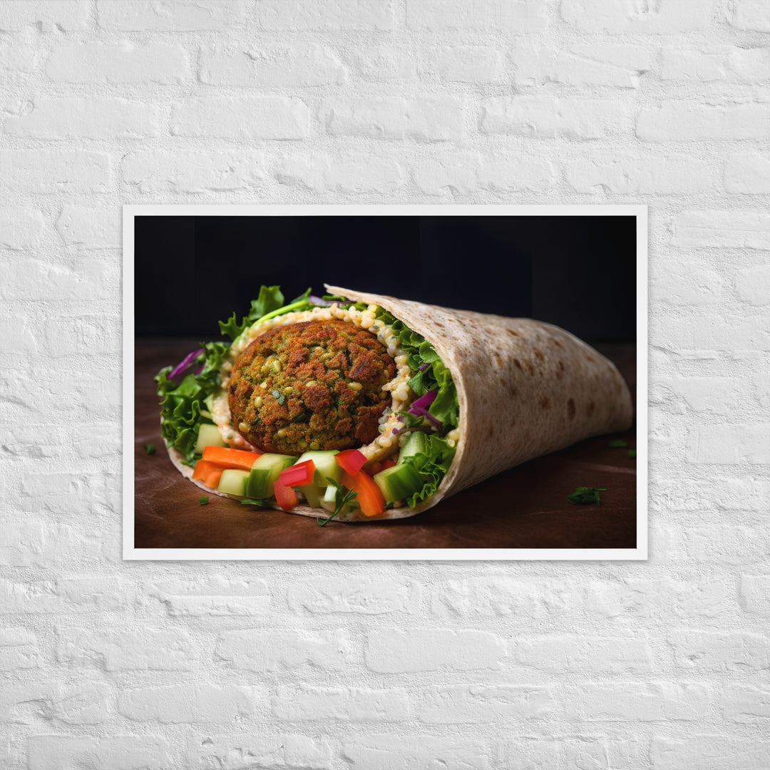 Spicy Falafel Wrap Framed poster 🤤 from Yumify.AI