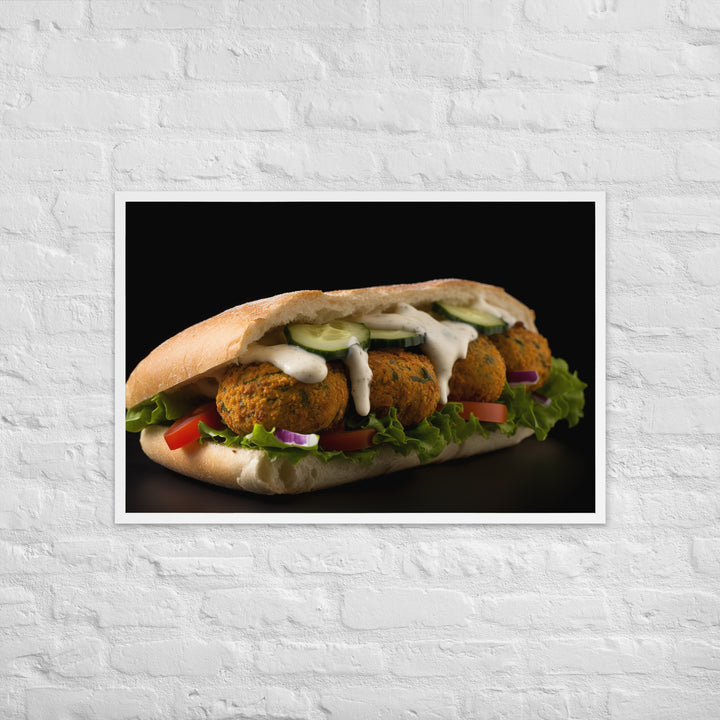 Falafel Sandwich Framed poster 🤤 from Yumify.AI