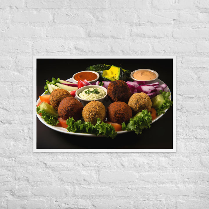 Falafel Platter Framed poster 🤤 from Yumify.AI