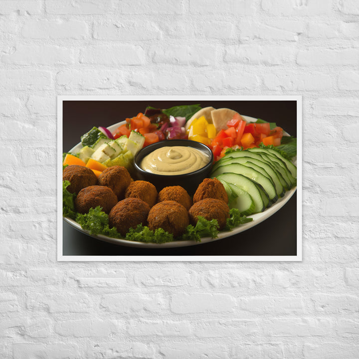 Falafel Platter Framed poster 🤤 from Yumify.AI