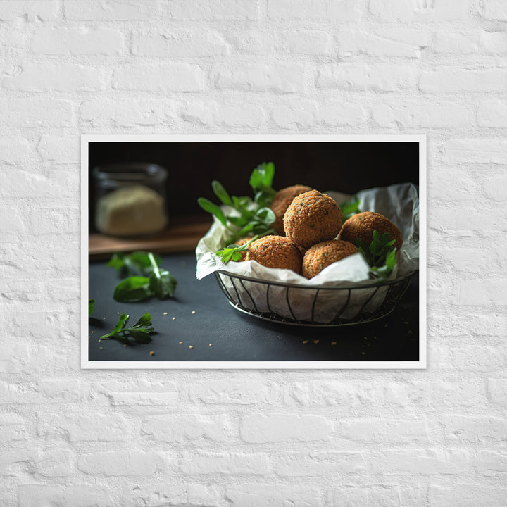 Crispy Falafel Balls Framed poster 🤤 from Yumify.AI