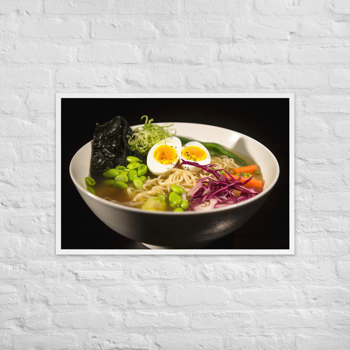 Vibrant Vegetable Ramen Framed poster 🤤 from Yumify.AI