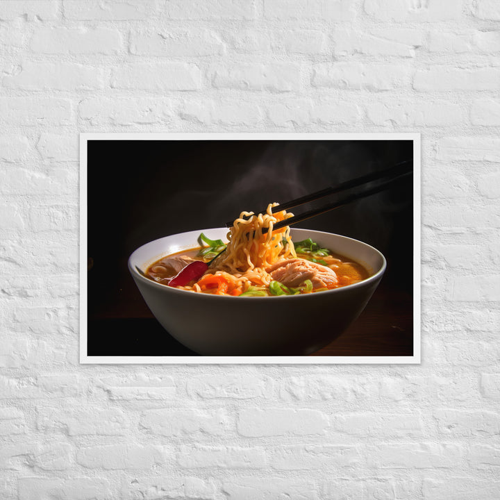 Spicy Chicken Ramen Framed poster 🤤 from Yumify.AI