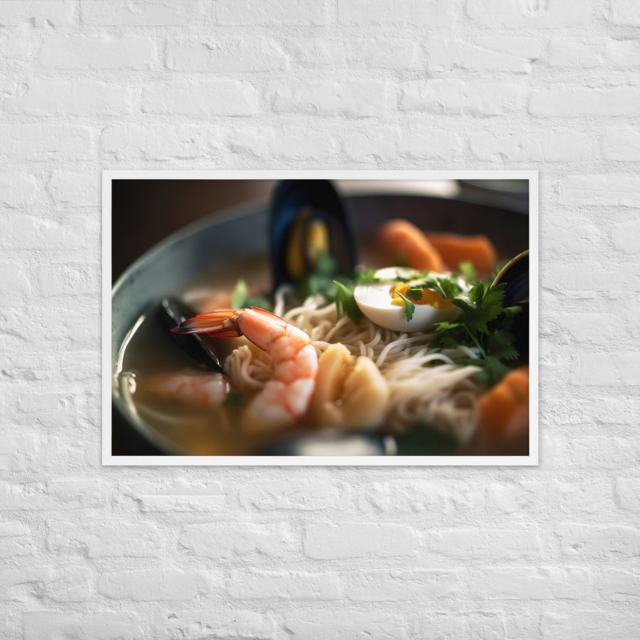 Seafood Ramen Framed poster 🤤 from Yumify.AI