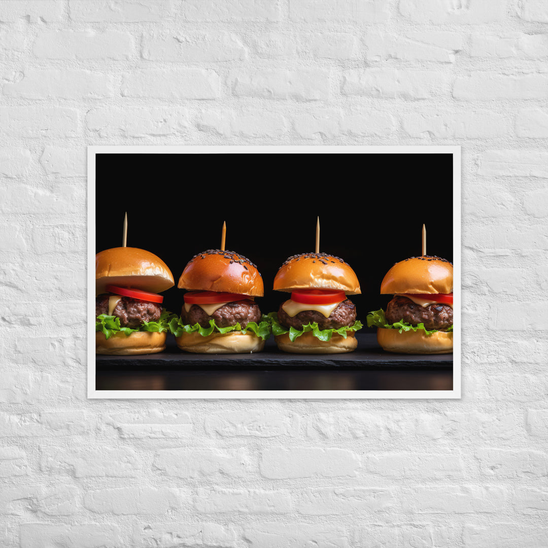 Slider Burgers Framed poster 🤤 from Yumify.AI