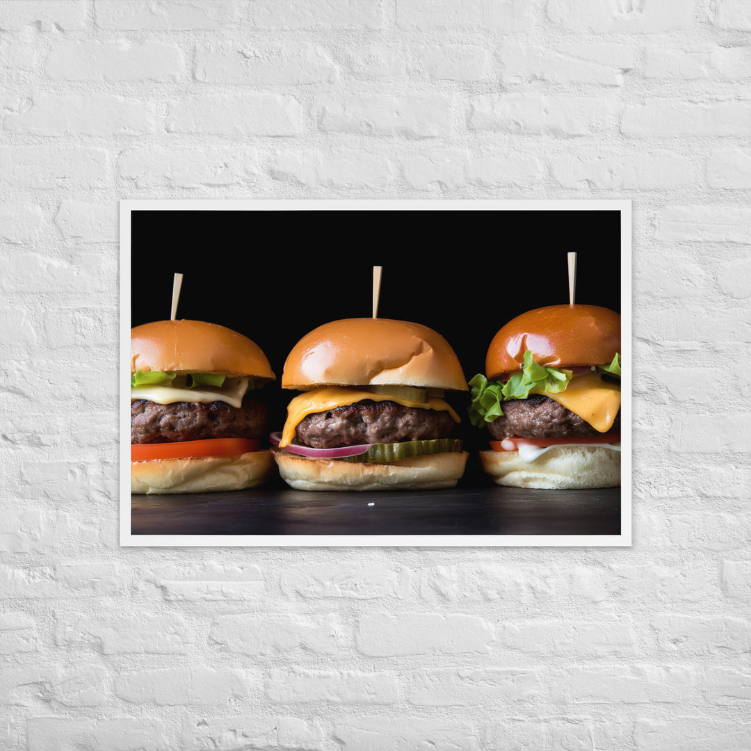 Slider Burgers Framed poster 🤤 from Yumify.AI