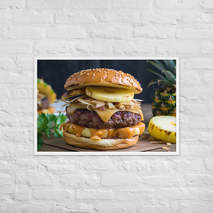 Hawaiian Burgers Framed poster 🤤 from Yumify.AI