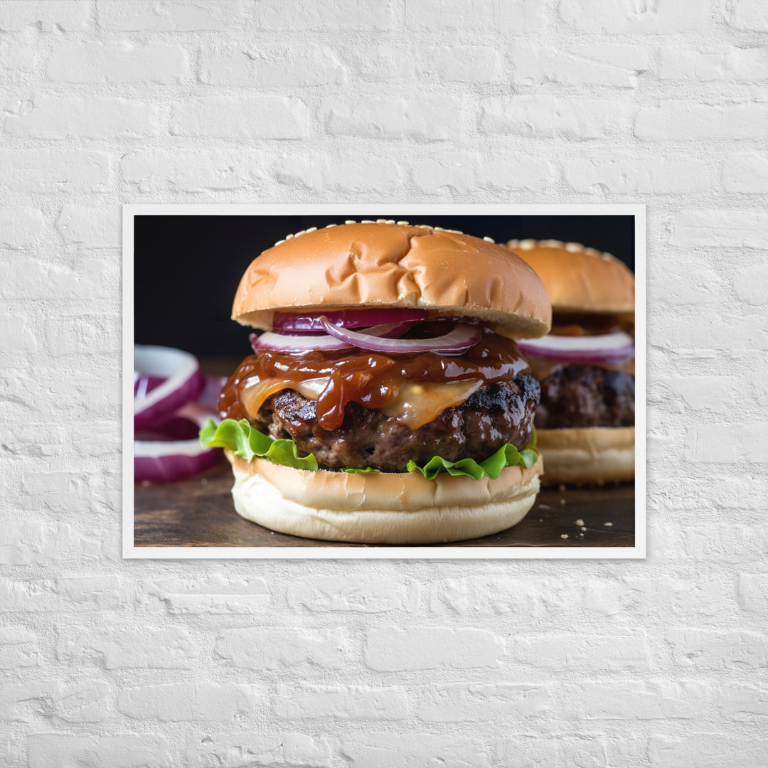 BBQ Burgers Framed poster 🤤 from Yumify.AI