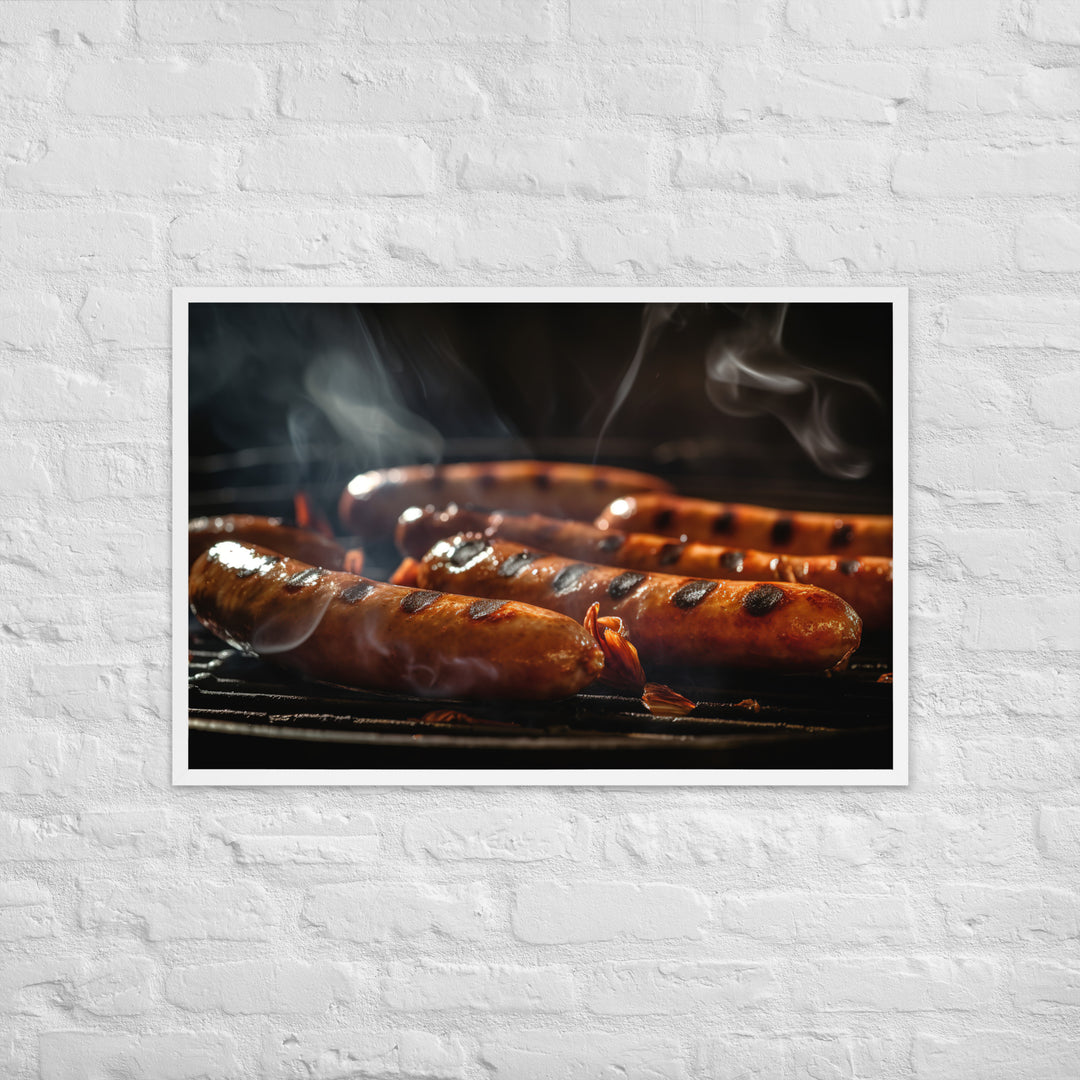 Sausage BBQ Framed poster 🤤 from Yumify.AI