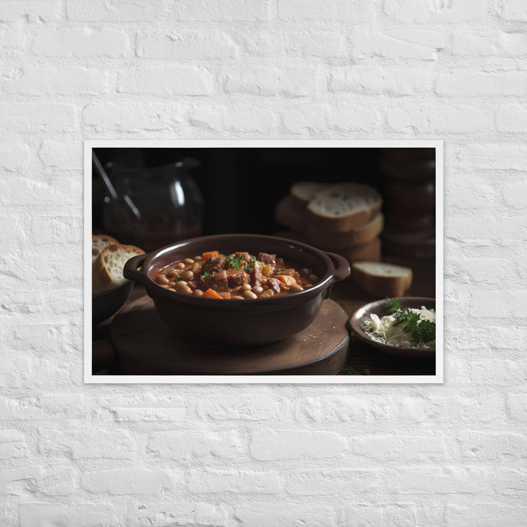 Sausage and Bean Stew Framed poster 🤤 from Yumify.AI