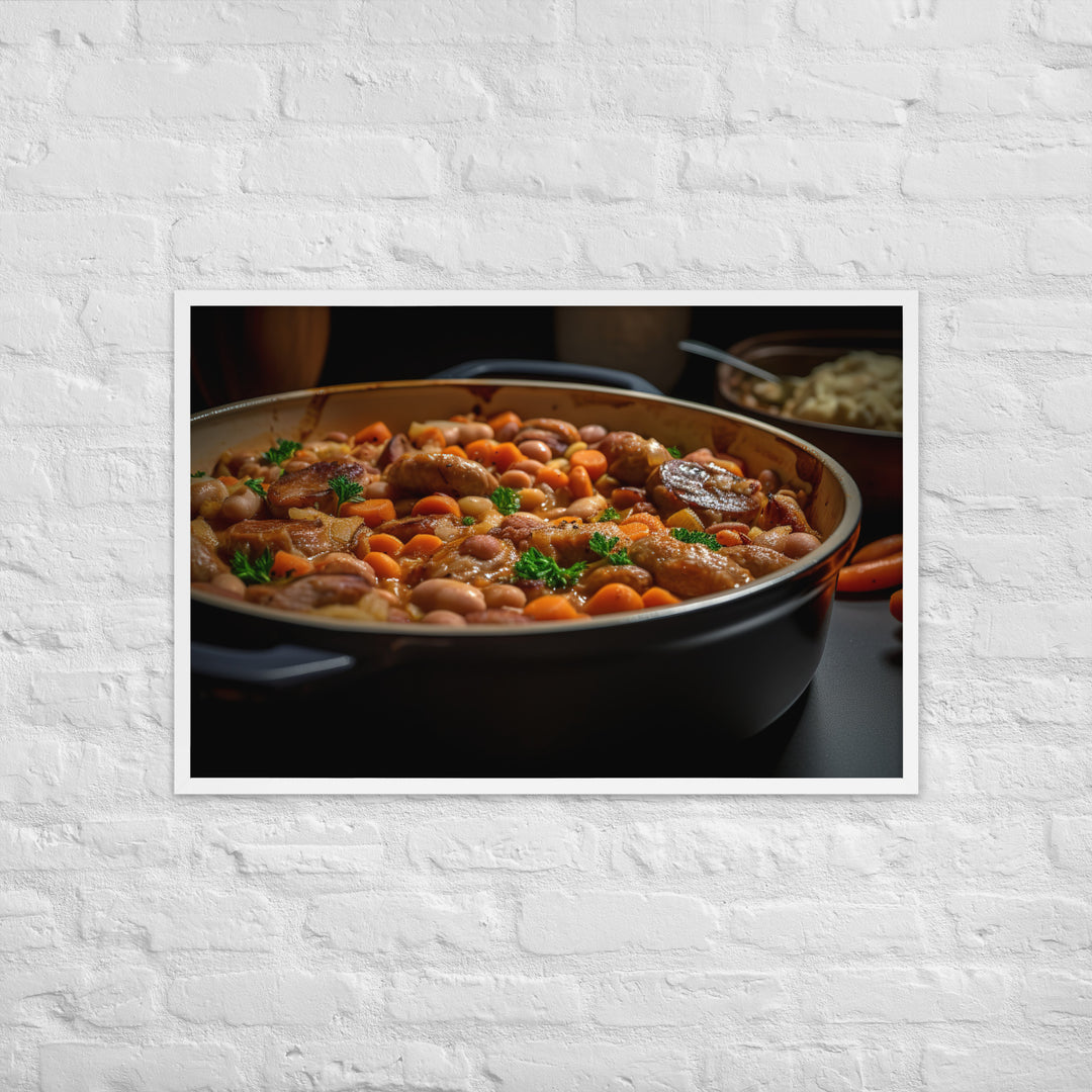 Sausage and Bean Casserole Framed poster 🤤 from Yumify.AI