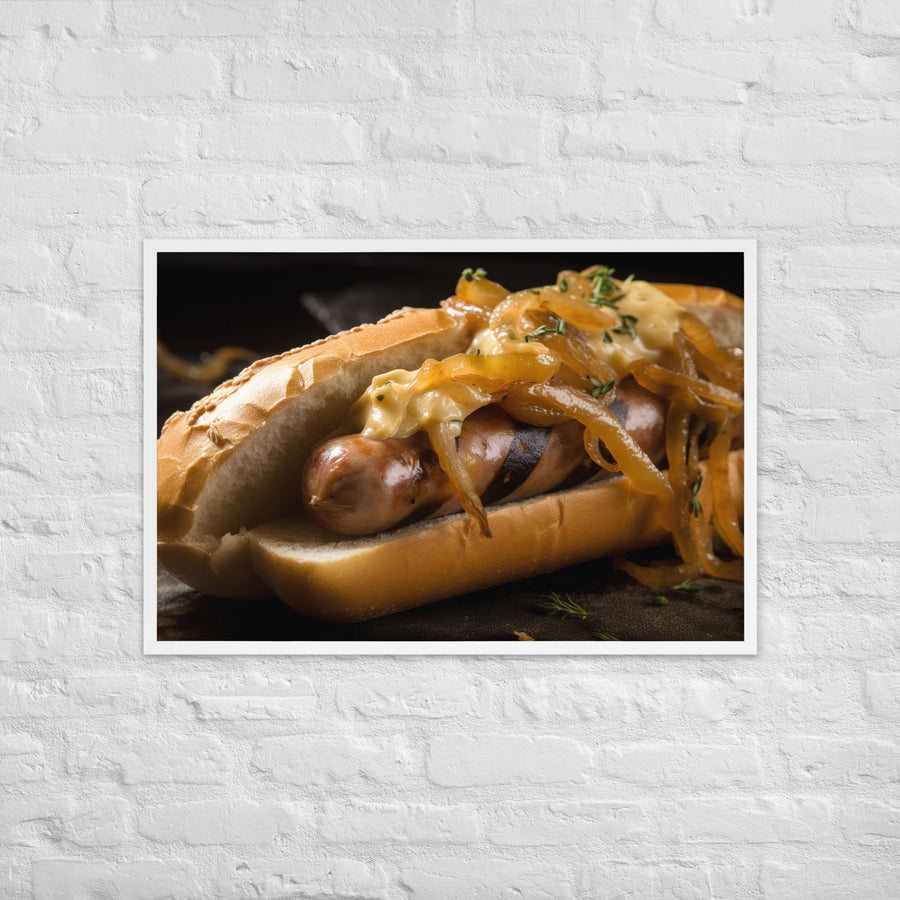 Grilled Bratwurst Framed poster 🤤 from Yumify.AI