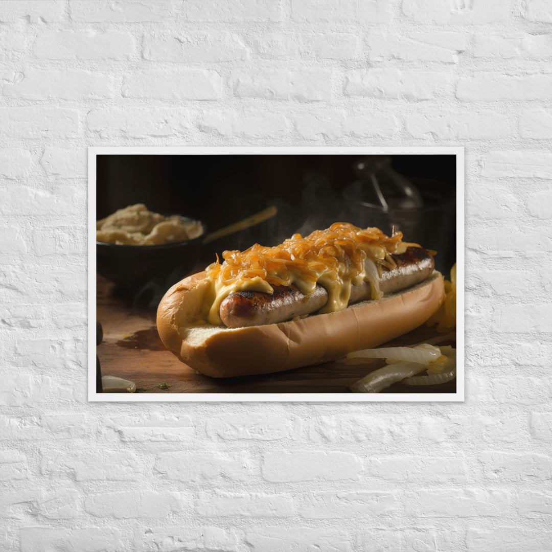 Grilled Bratwurst Framed poster 🤤 from Yumify.AI