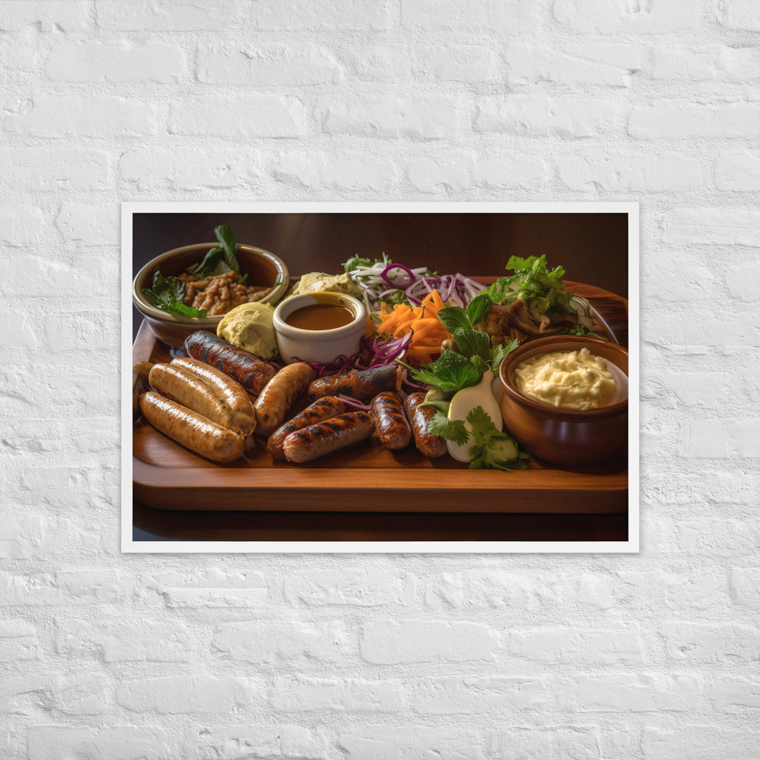 Sausage Sampler Framed poster 🤤 from Yumify.AI