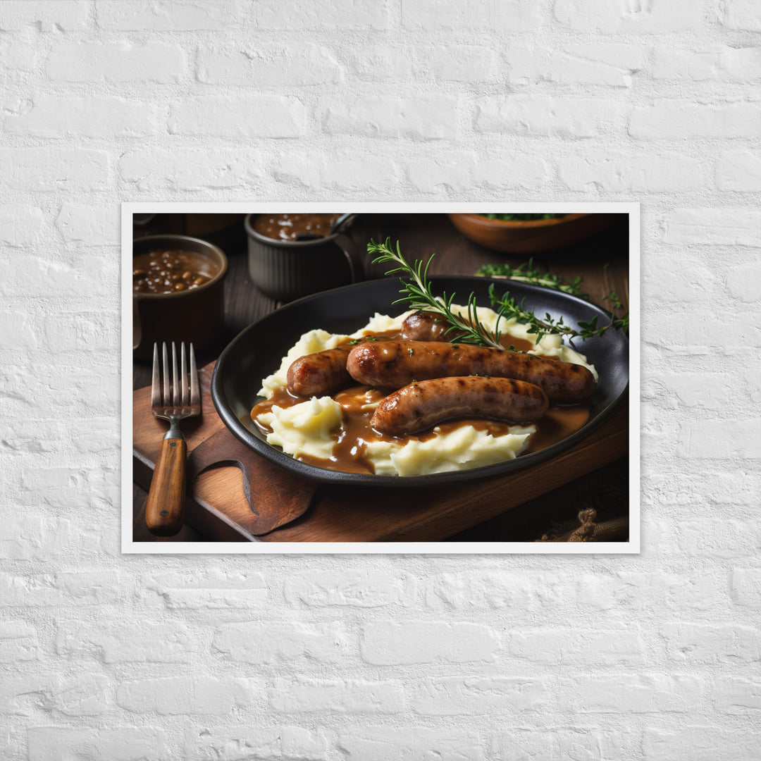 Bangers and Mash Framed poster 🤤 from Yumify.AI