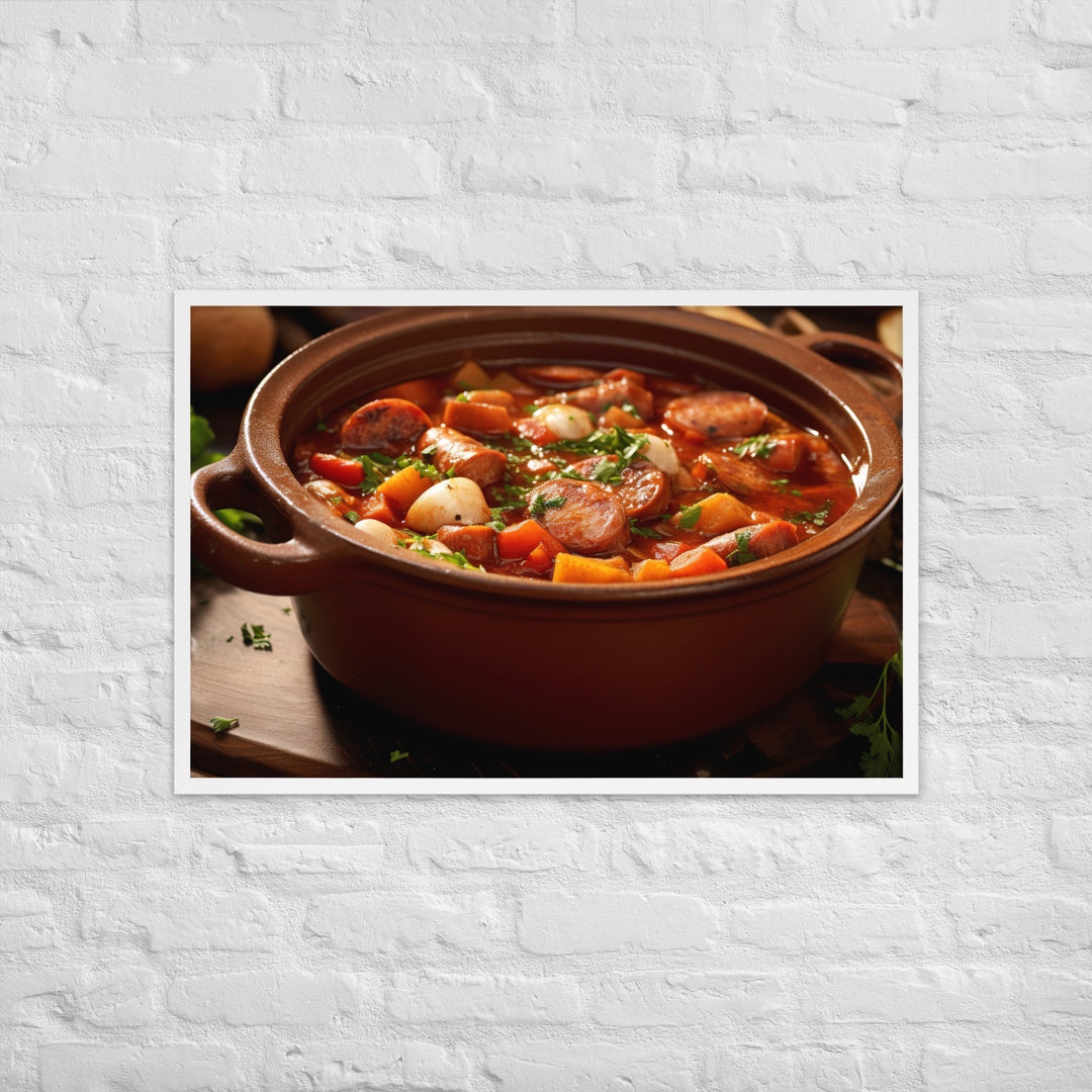 Sausage Stew Framed poster 🤤 from Yumify.AI