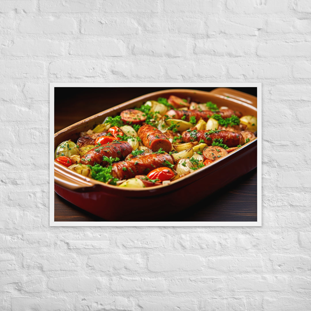 Sausage Casserole Framed poster 🤤 from Yumify.AI