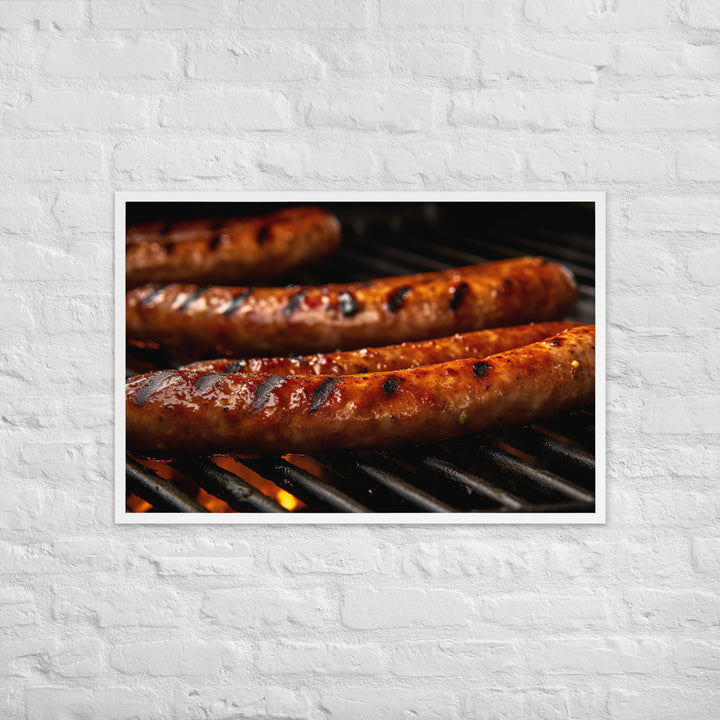 Grilled Sausage Framed poster 🤤 from Yumify.AI