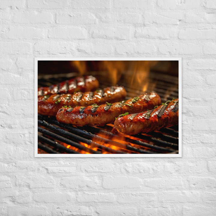 Grilled Sausage Framed poster 🤤 from Yumify.AI