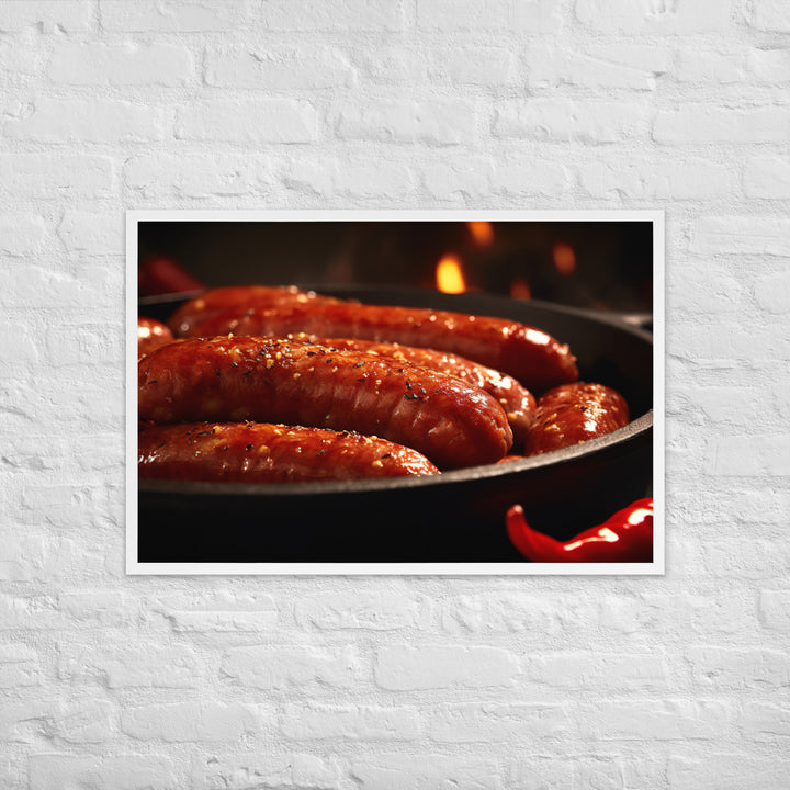 Baked Sausage Framed poster 🤤 from Yumify.AI