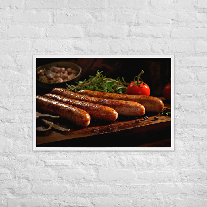 Baked Sausage Framed poster 🤤 from Yumify.AI