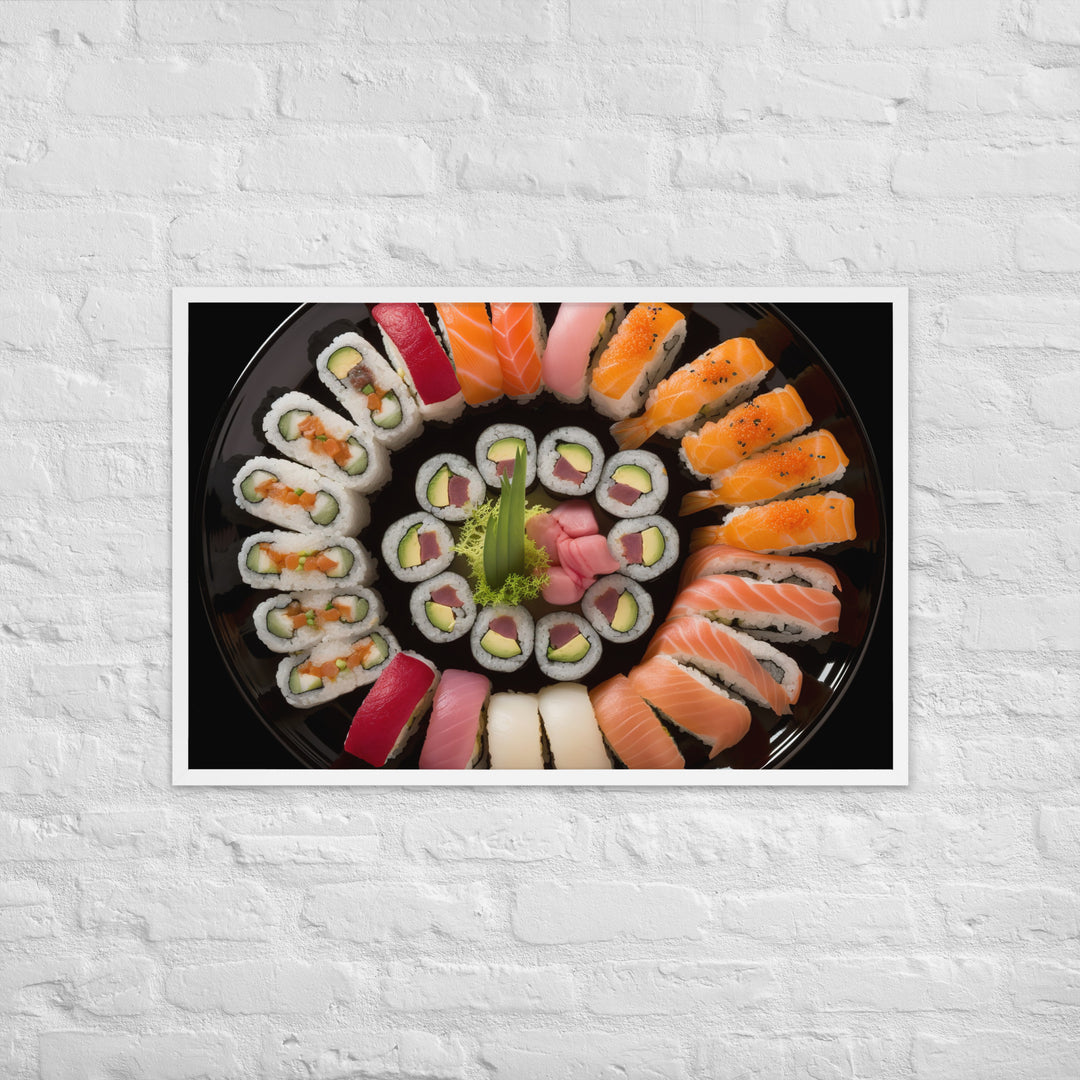 Sushi Platter Framed poster 🤤 from Yumify.AI