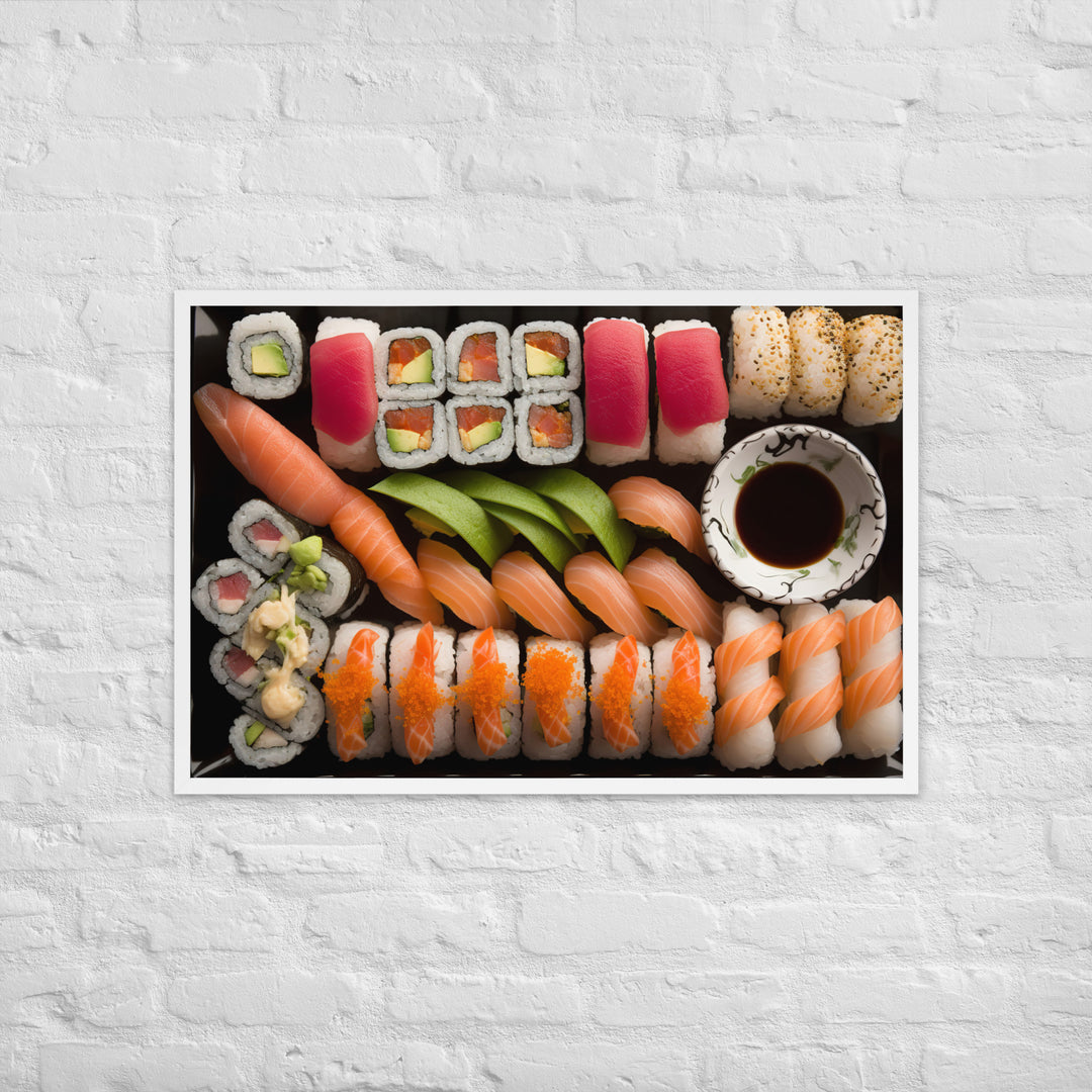 Sushi Platter Framed poster 🤤 from Yumify.AI