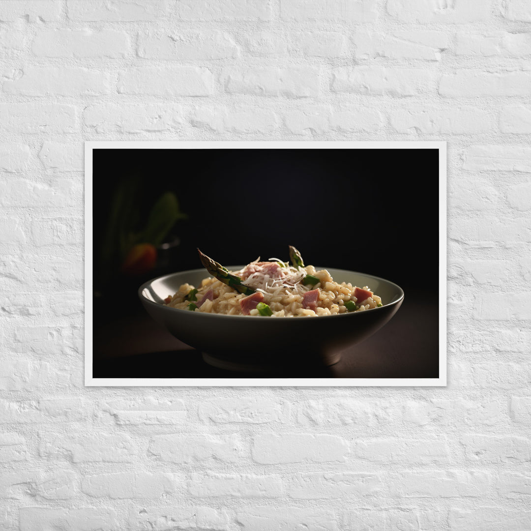 Parma Ham and Asparagus Risotto Framed poster 🤤 from Yumify.AI