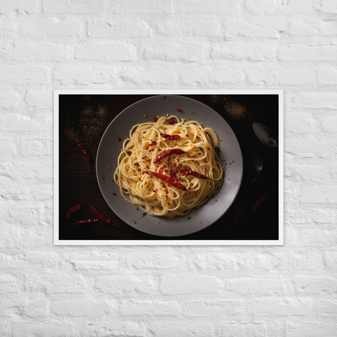 Spaghetti Aglio e Olio Framed poster 🤤 from Yumify.AI