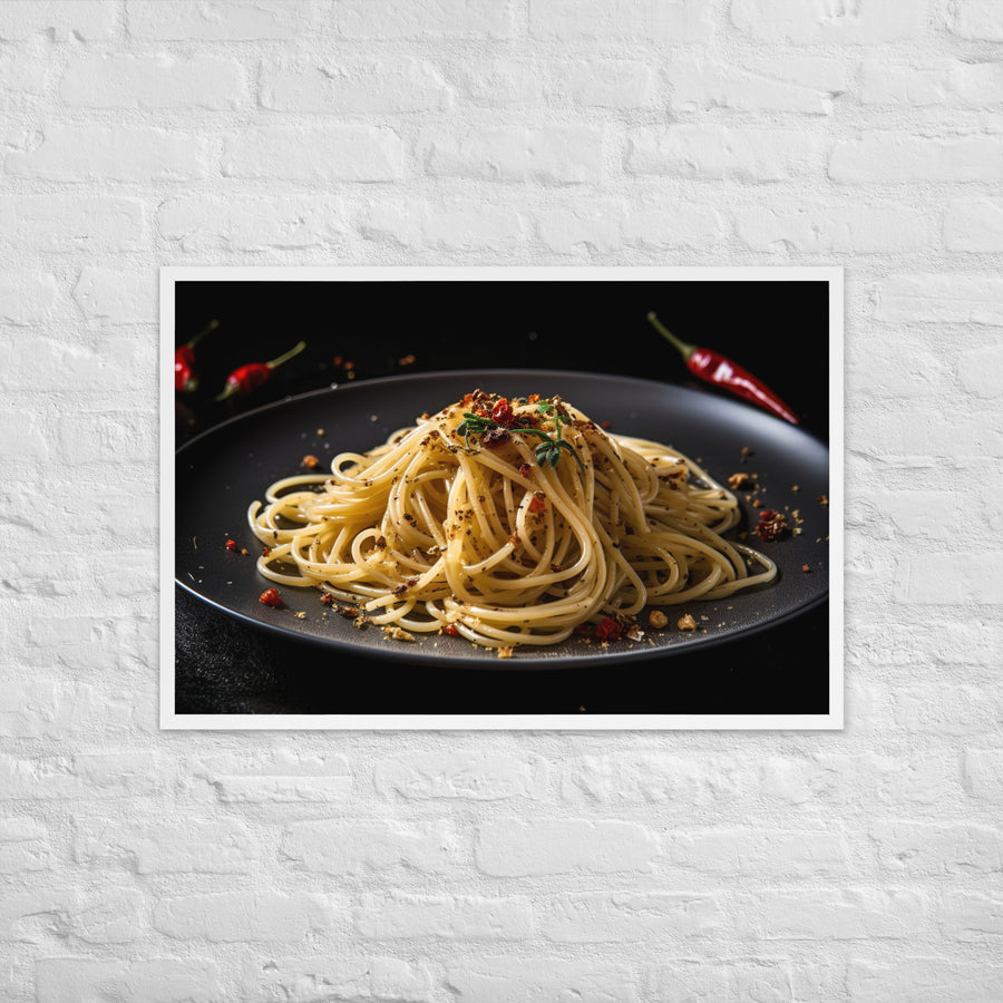 Spaghetti Aglio e Olio Framed poster 🤤 from Yumify.AI