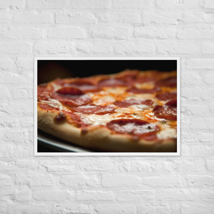 Pepperoni Pizza Framed poster 🤤 from Yumify.AI