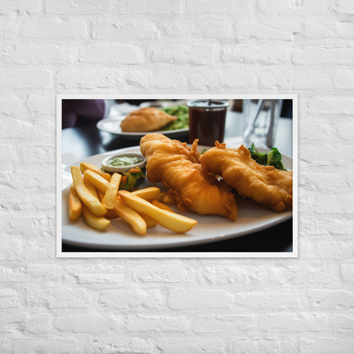 Fish and Chips Framed poster 🤤 from Yumify.AI