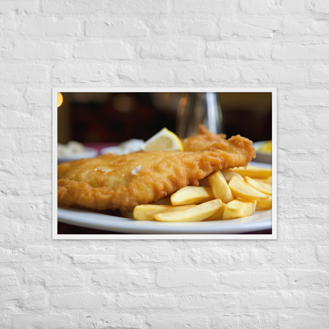 Fish and Chips Framed poster 🤤 from Yumify.AI