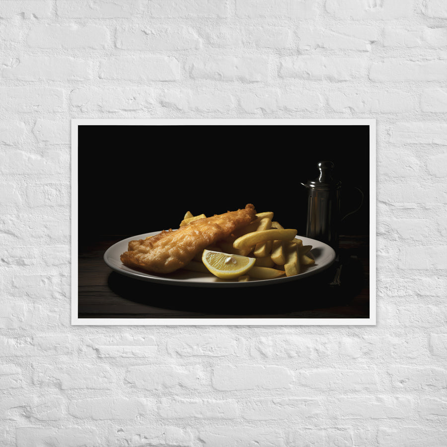 Fish and Chips Framed poster 🤤 from Yumify.AI