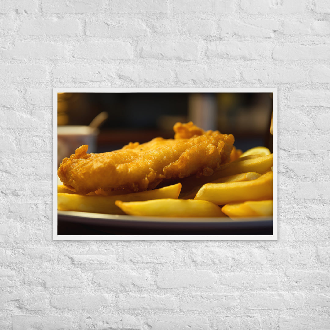 Fish and Chips Framed poster 🤤 from Yumify.AI