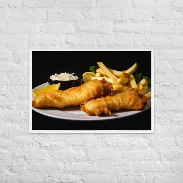 Fish and Chips Framed poster 🤤 from Yumify.AI