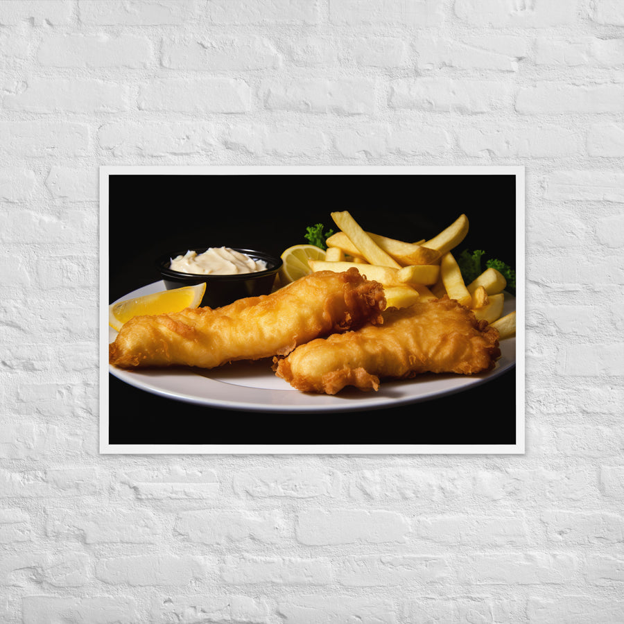 Fish and Chips Framed poster 🤤 from Yumify.AI