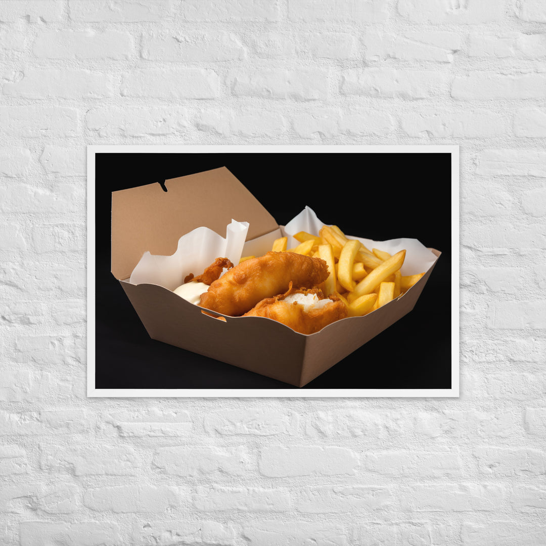 Fish and Chips Framed poster 🤤 from Yumify.AI