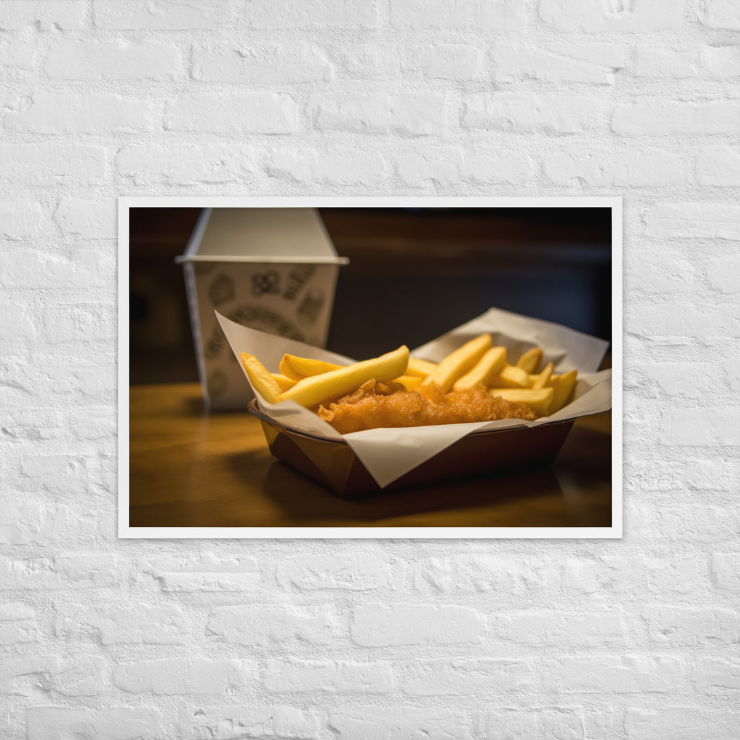 Fish and Chips Framed poster 🤤 from Yumify.AI