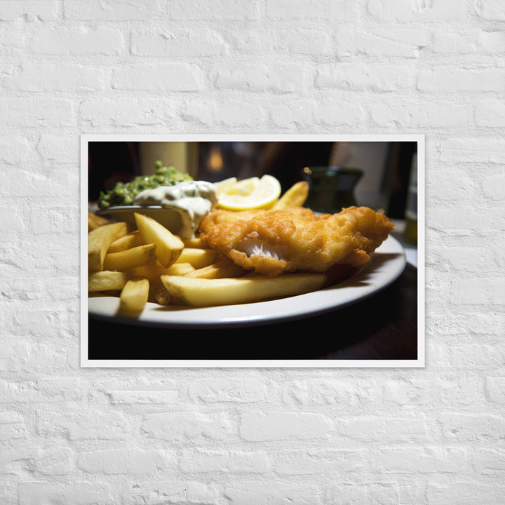 Fish and Chips Framed poster 🤤 from Yumify.AI