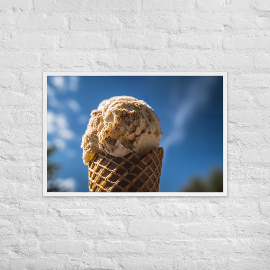 Classic Vanilla Cone Framed poster 🤤 from Yumify.AI