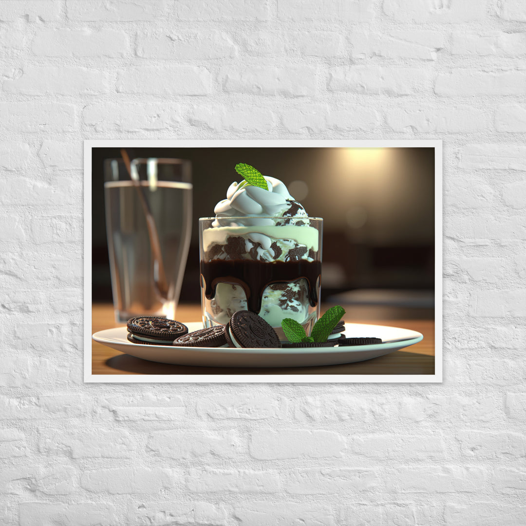 Mint Oreo Sundae Framed poster 🤤 from Yumify.AI