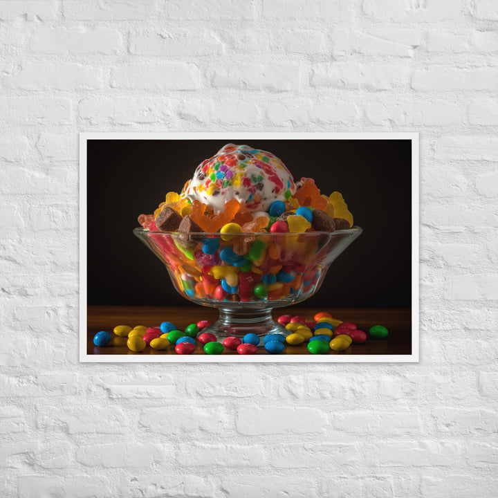 Candy Lovers Delight Sundae Framed poster 🤤 from Yumify.AI