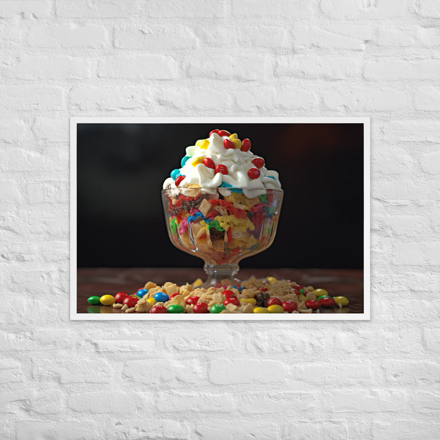 Candy Lovers Delight Sundae Framed poster 🤤 from Yumify.AI